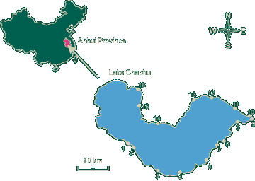 Map of Lake Chaohu